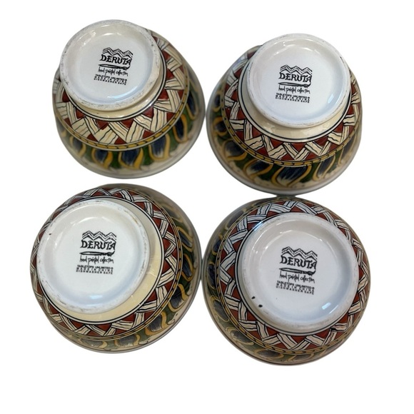 Tabletops Unlimited Hand Painted Deruta Soup Cereal Bowl Set of 4 NWOT - Picture 3 of 8